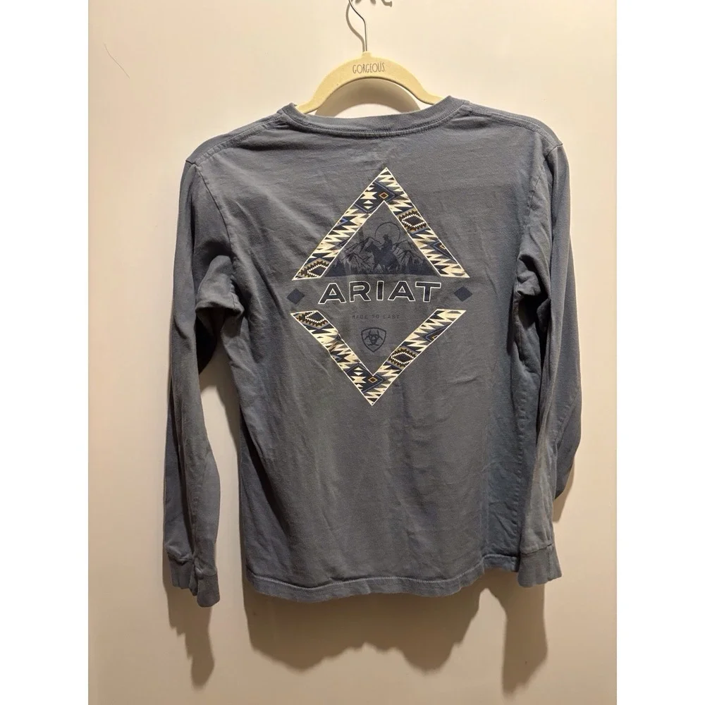 Boys Size M Ariat Designed Exclusively For Buckle Long Sleeve‎ Tshirt